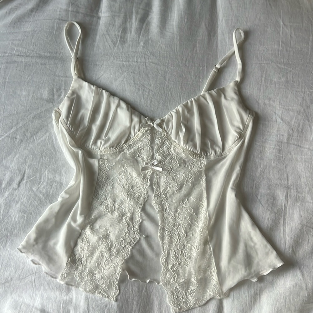 Y2K Lace Babydoll Tank Top